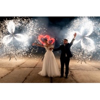 Свадебная дорожка 3 метра 66 секунд + 2 вертушки Цветок диаметром 6 метров 60 секунд